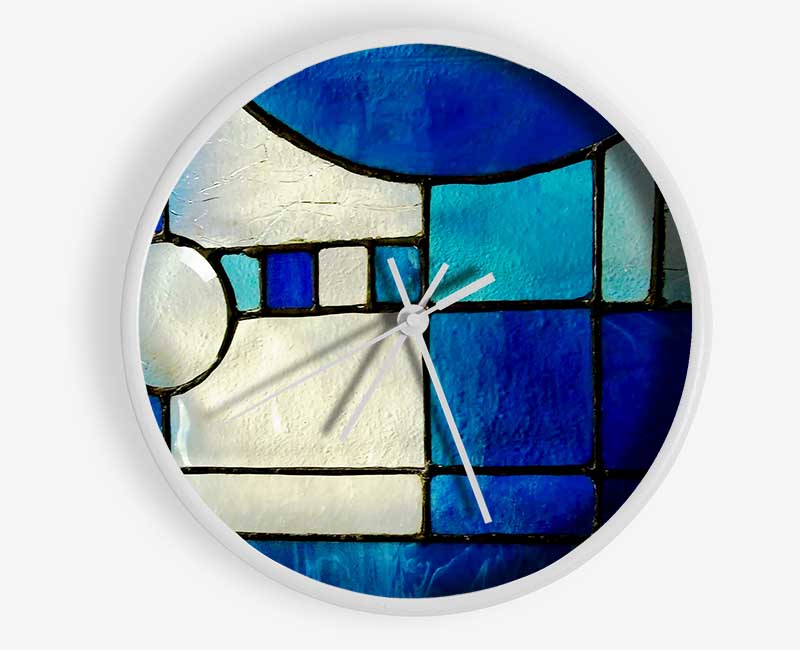 Blue Template Clock - Wallart-Direct UK