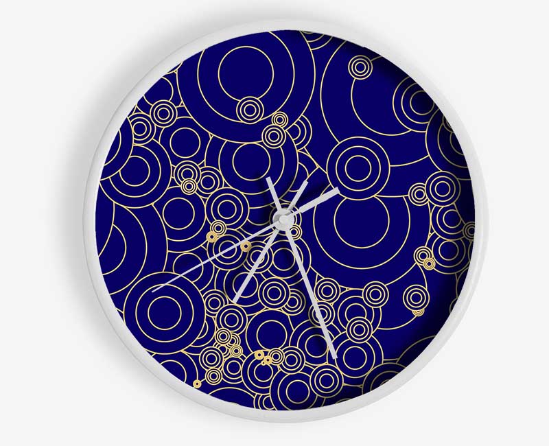 Golden Purple Clock - Wallart-Direct UK