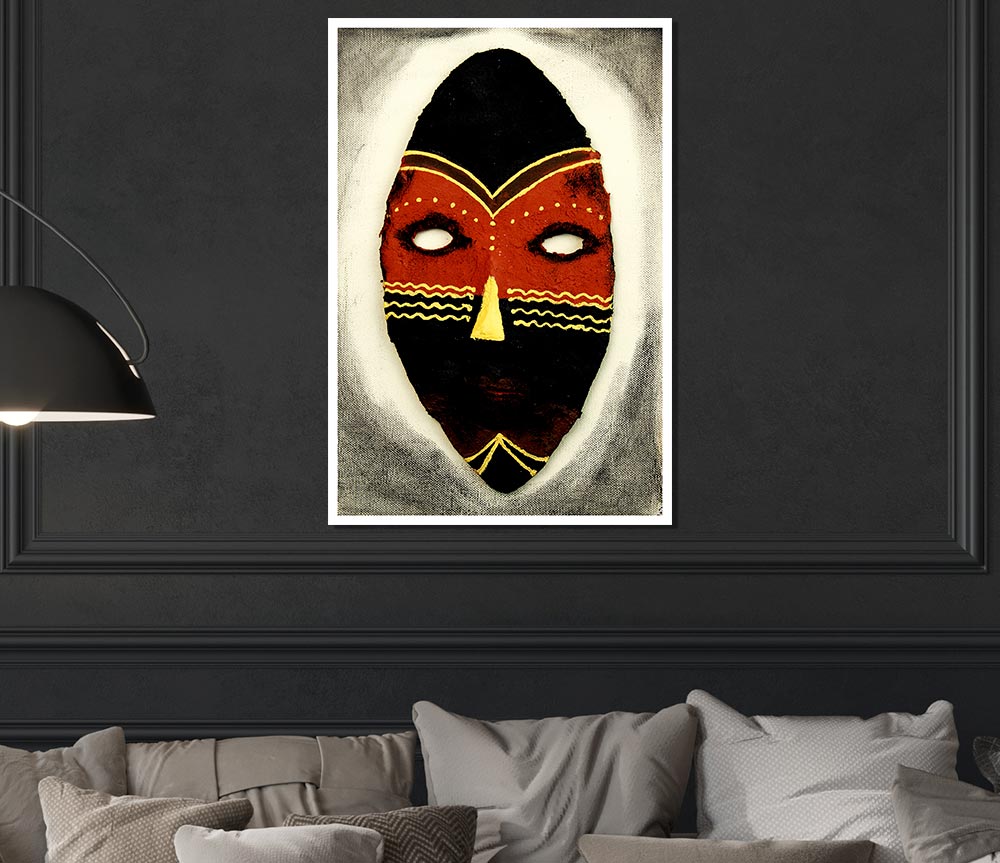 Tribal Mask Print Poster Wall Art