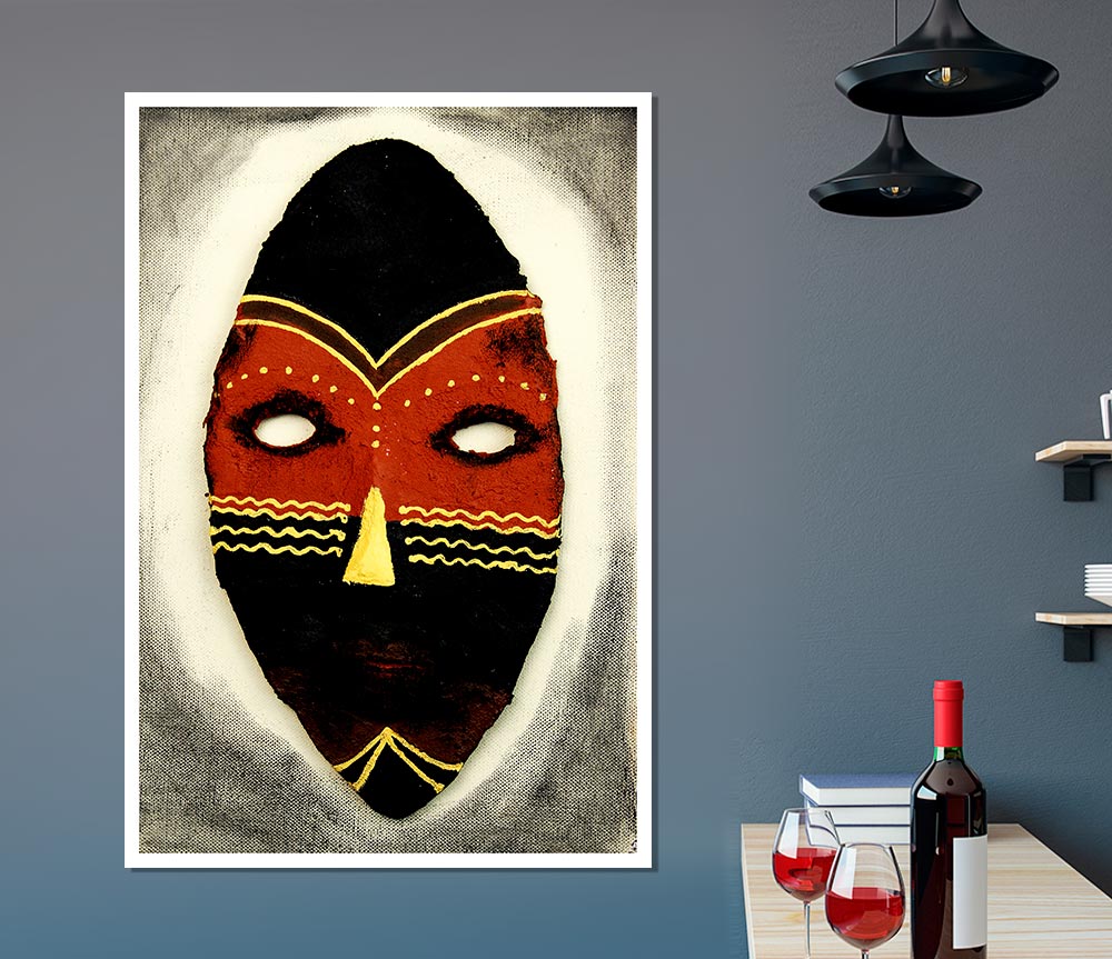 Tribal Mask Print Poster Wall Art