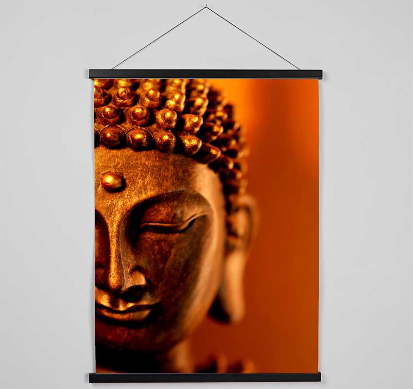 Buddha Face Orange Hanging Poster - Wallart-Direct UK