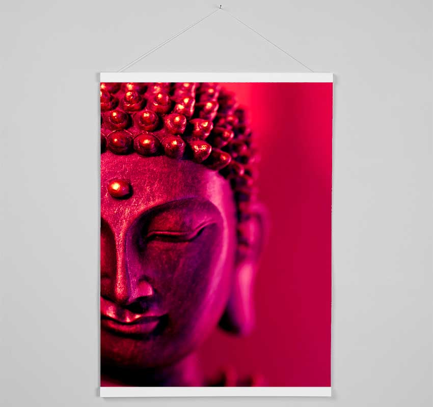 Buddha Face Pink Hanging Poster - Wallart-Direct UK