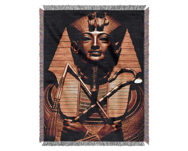 Egyptian Golden Pharaoh Woven Blanket