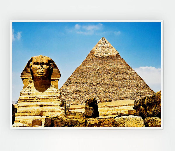 Egyptian Sphinx Print Poster Wall Art