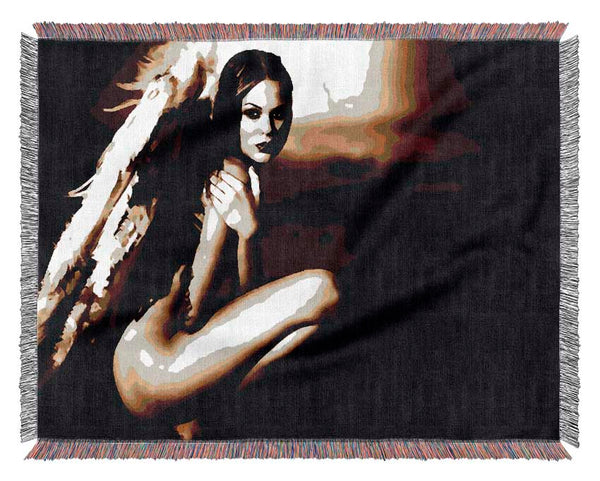 Naked Angel Chocolate Woven Blanket