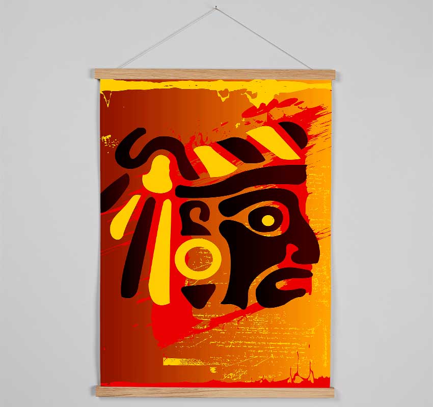 Tribal Face Hanging Poster - Wallart-Direct UK