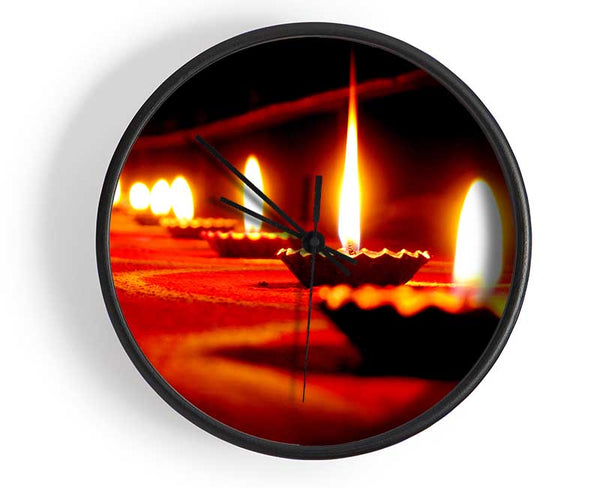 Flames Of Light Clock - Wallart-Direct UK