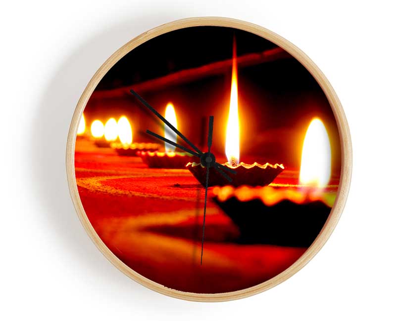 Flames Of Light Clock - Wallart-Direct UK