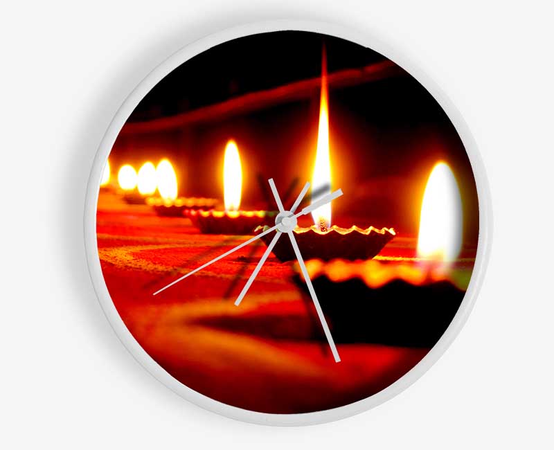 Flames Of Light Clock - Wallart-Direct UK