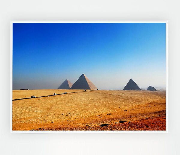 Egyptian Pyramids In The Distance Print Poster Wall Art