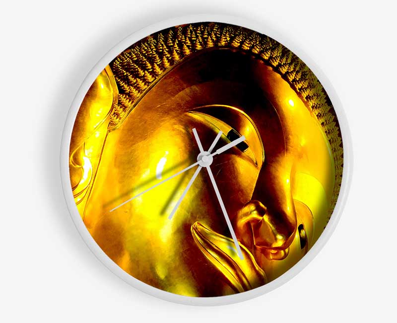 Golden Buddha Face Clock - Wallart-Direct UK