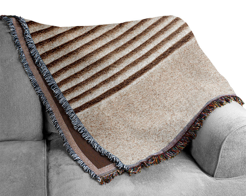 Circular Sand Script Zen Woven Blanket