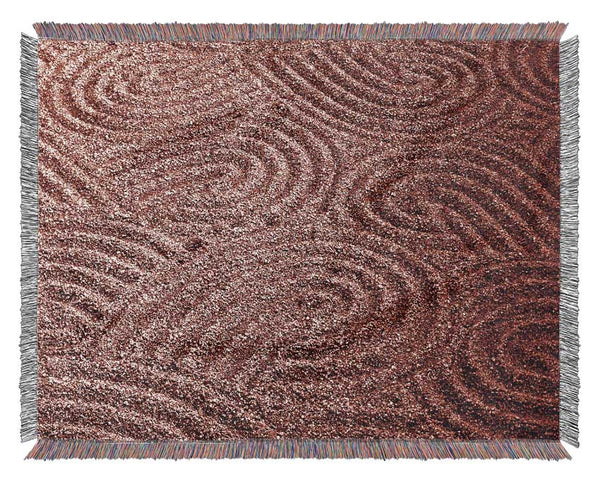 Red Sand Patterns Woven Blanket