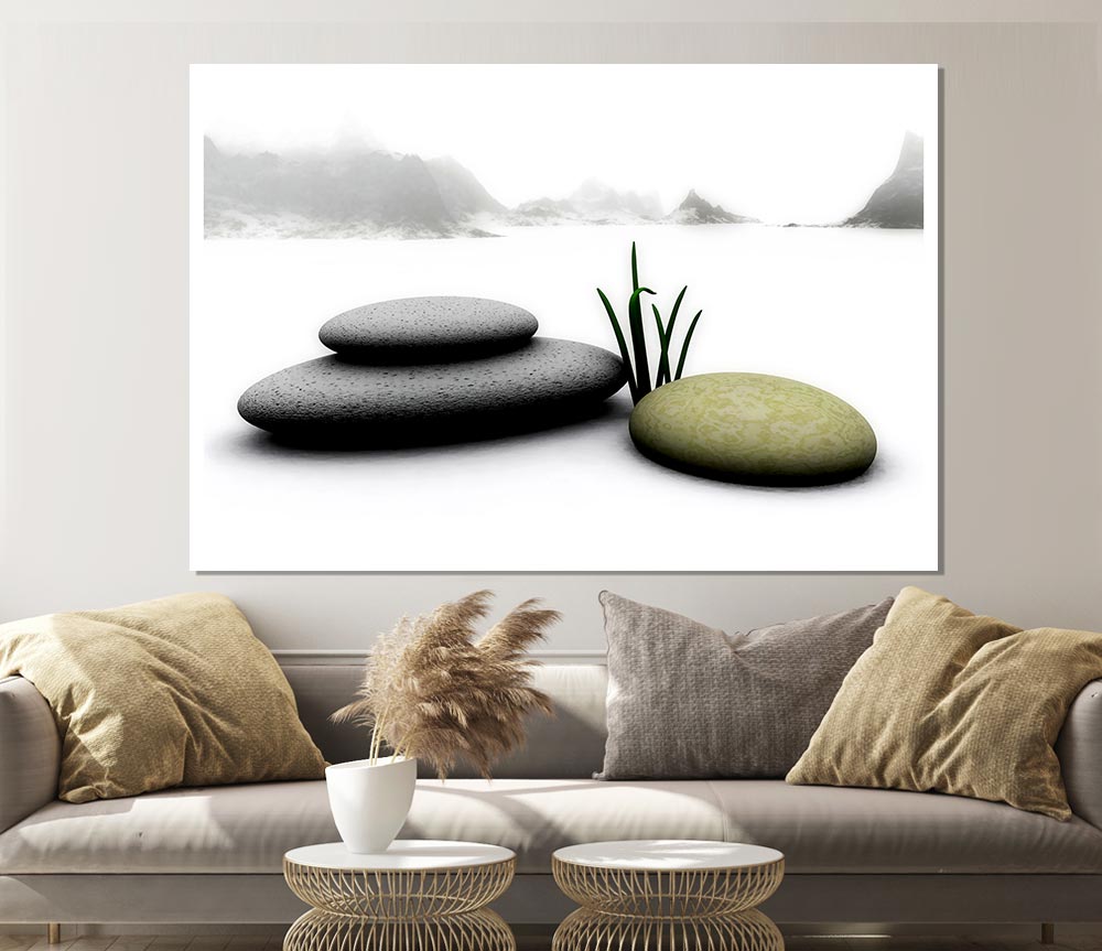 Winter Pebble Wonderland Print Poster Wall Art