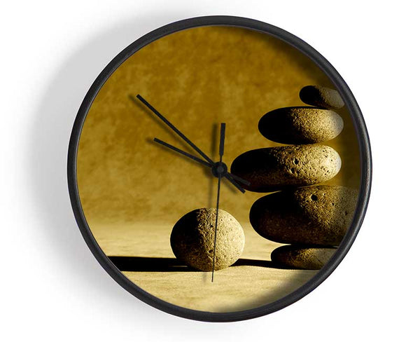 Golden Stone Age Clock - Wallart-Direct UK