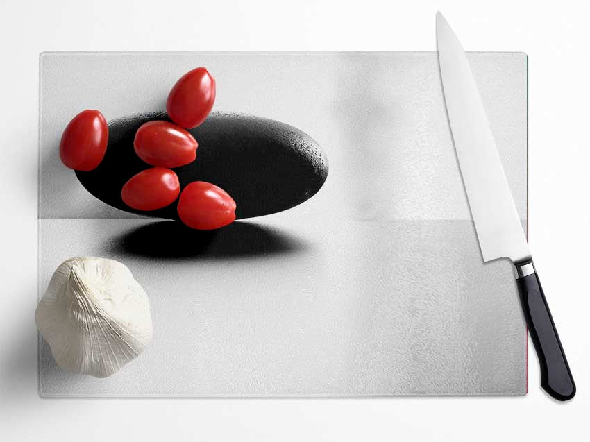 The Balance Of A Black Stone Glass Chopping Board