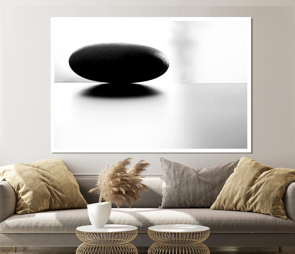 The Balance Of A Black Stone Print Poster Wall Art