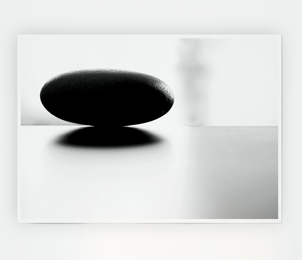 The Balance Of A Black Stone Print Poster Wall Art