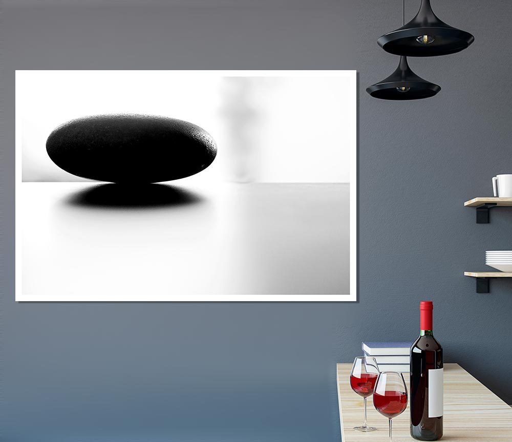 The Balance Of A Black Stone Print Poster Wall Art