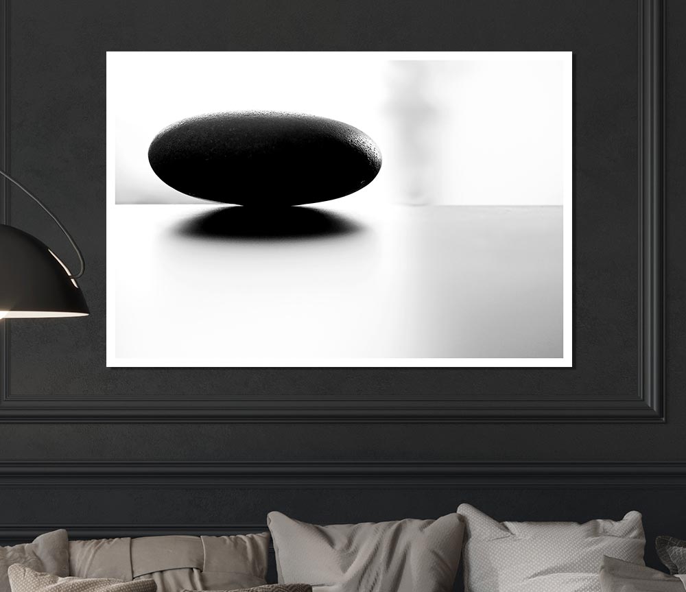 The Balance Of A Black Stone Print Poster Wall Art