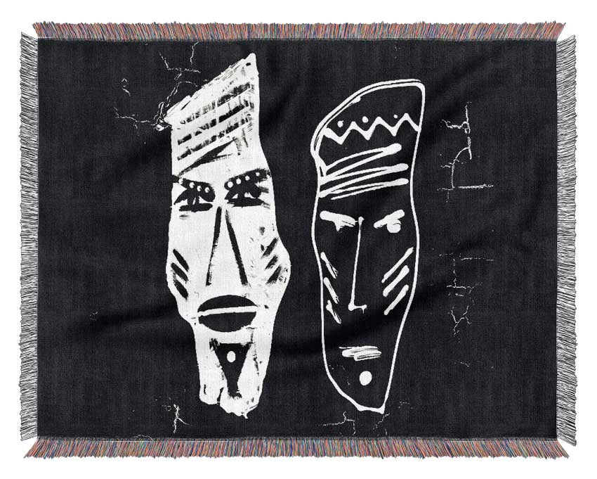 Mask Of Two Sides Woven Blanket