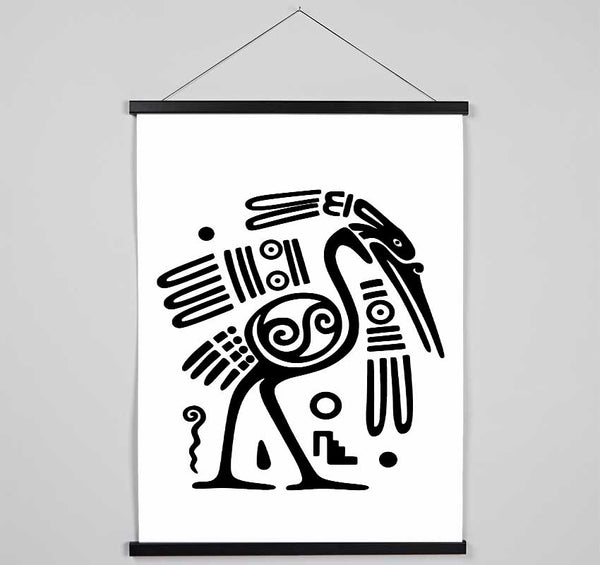 Tribal Bird Hanging Poster - Wallart-Direct UK