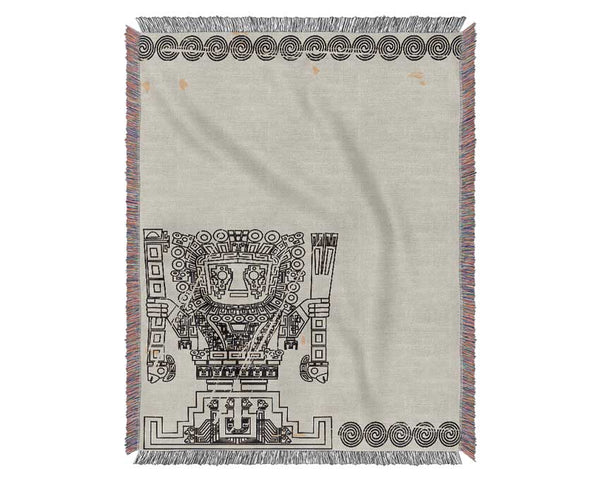 Mayan Tribal Art Woven Blanket