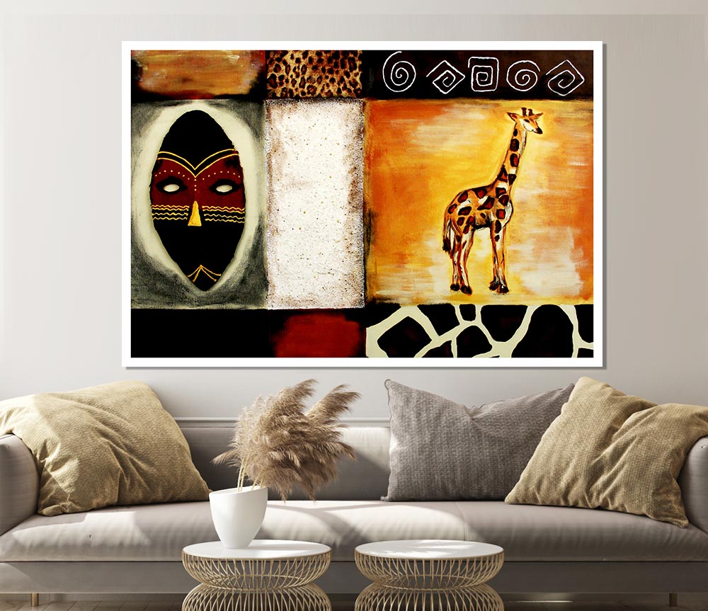 African Tribal Art Print Poster Wall Art