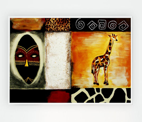 African Tribal Art Print Poster Wall Art