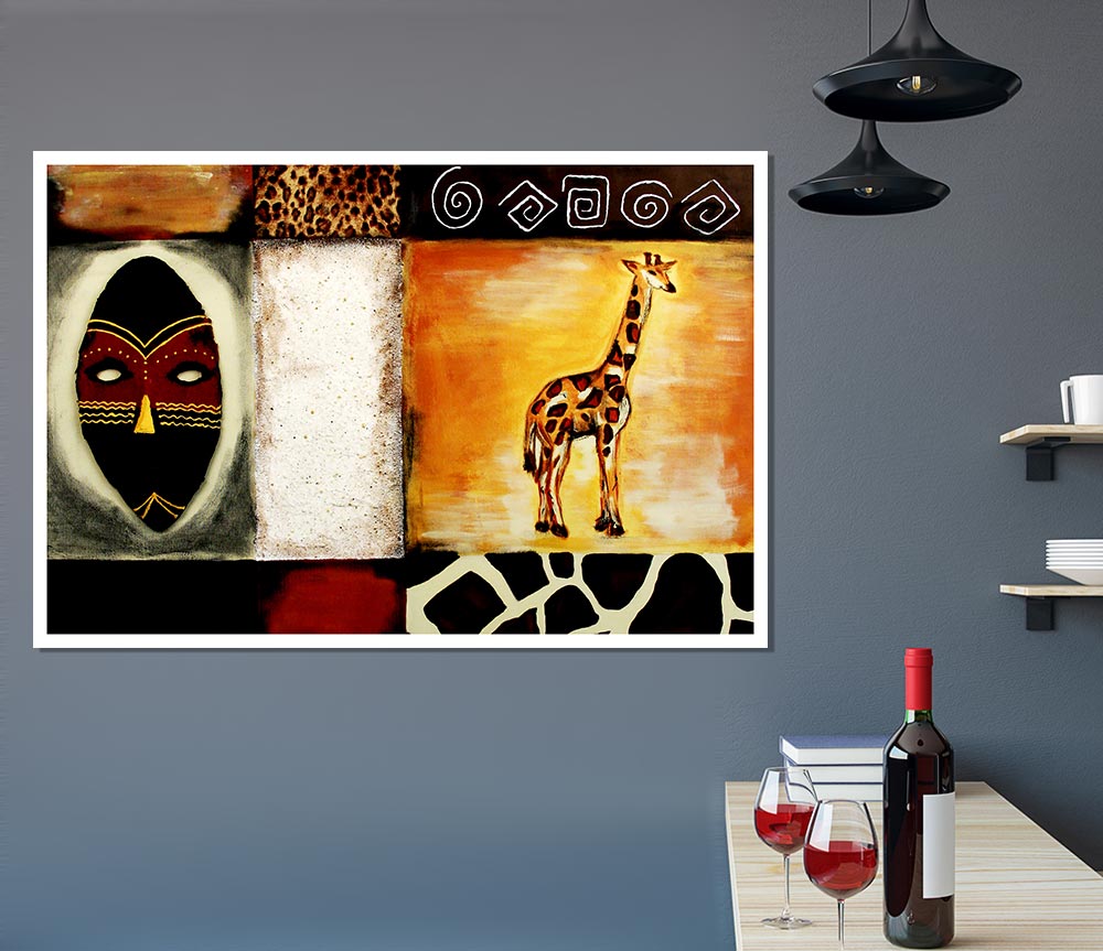 African Tribal Art Print Poster Wall Art