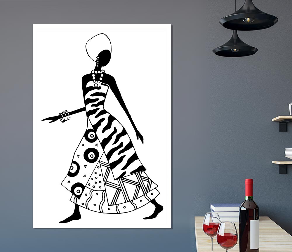 Tribal Dress Print Poster Wall Art