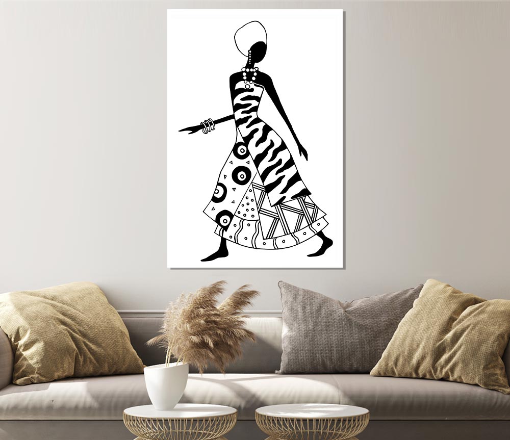 Tribal Dress Print Poster Wall Art