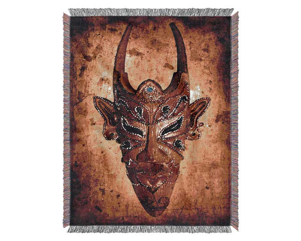 Horned Mask Woven Blanket