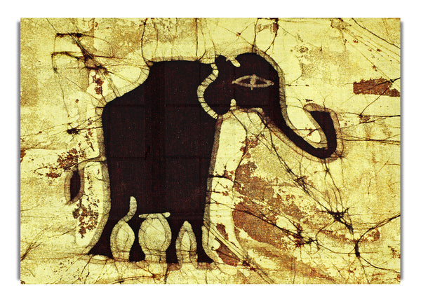 Tribal Elephant Brown Ethnic