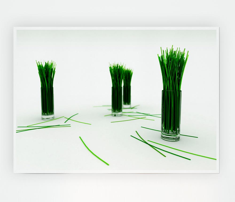 Wheat Glass Grass Print Poster Wall Art