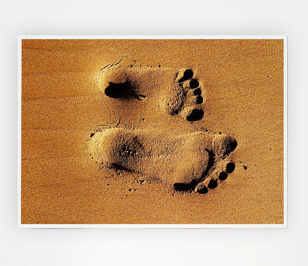 Footprints In The Sands Of Time Print Poster Wall Art