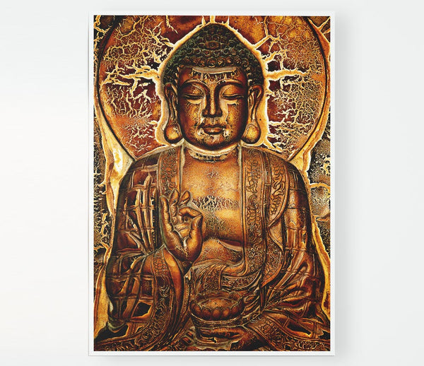 Hindu God Gold Print Poster Wall Art