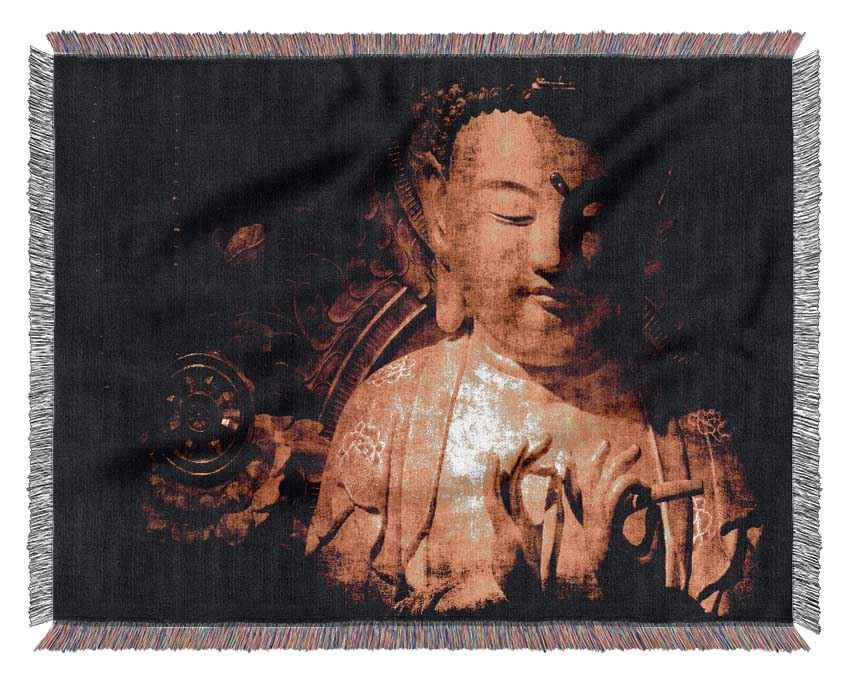 Buddha Meditating Woven Blanket