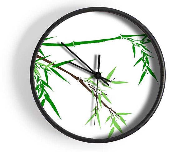 Bamboo Branches Clock - Wallart-Direct UK