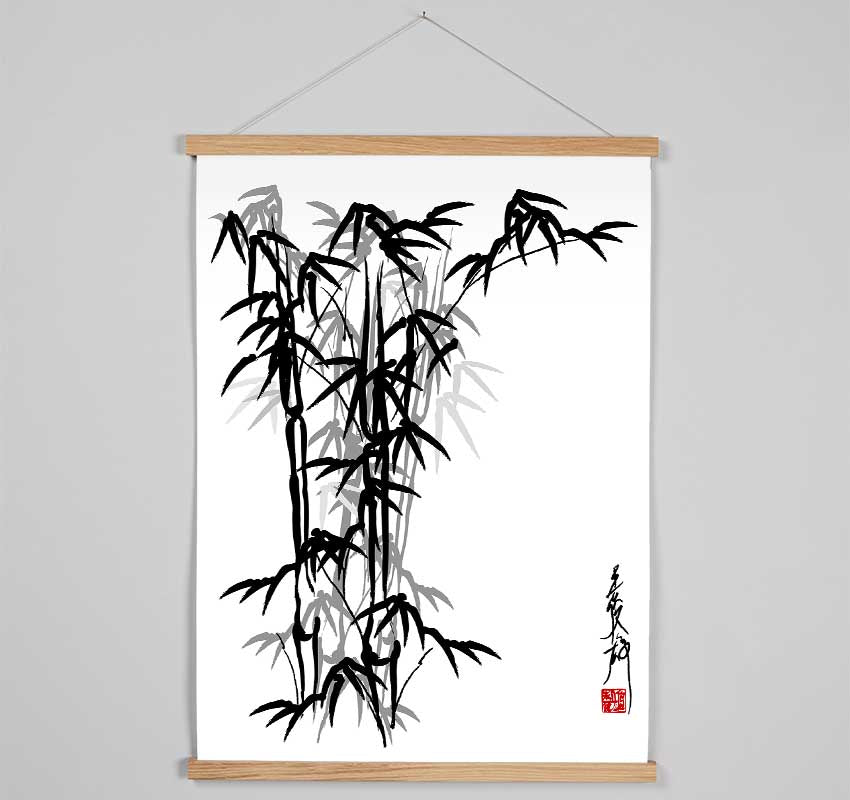 Bamboo Scripture Hanging Poster - Wallart-Direct UK