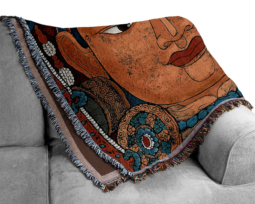 Tibetan Art Buddha Woven Blanket