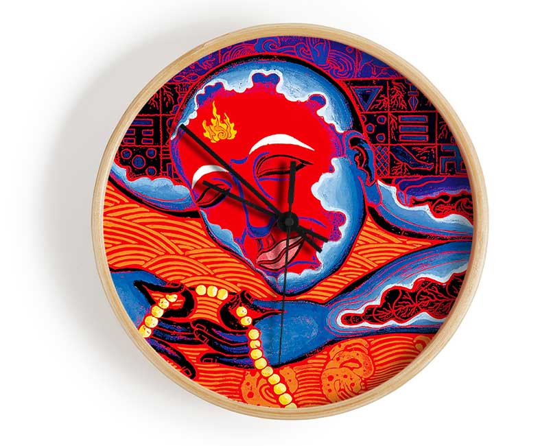 Tibetan Art Pray Beads Clock - Wallart-Direct UK