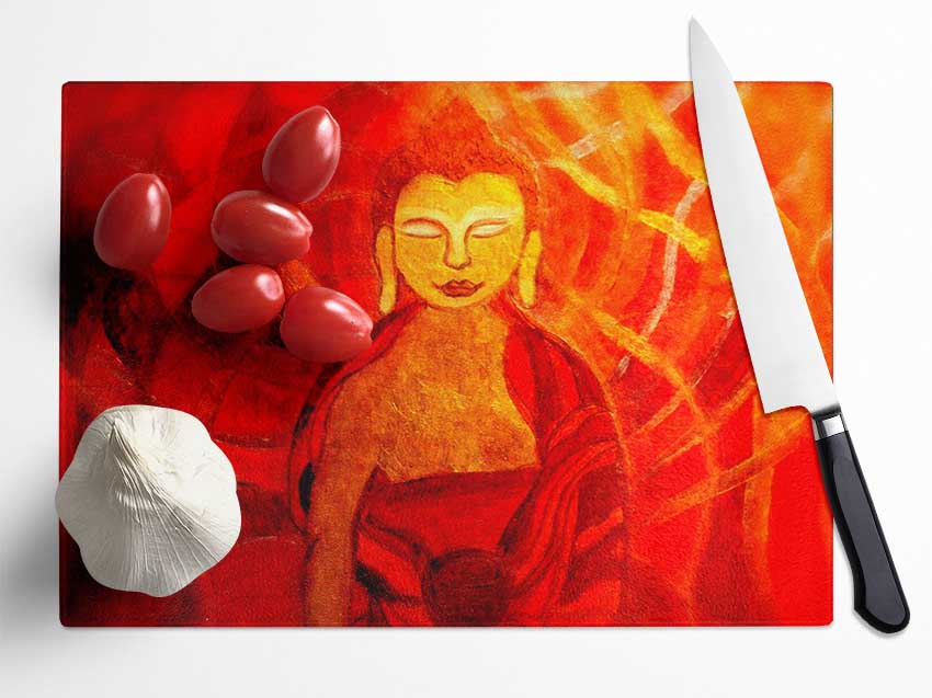 Buddha Beautiful Buddhism Glass Chopping Board