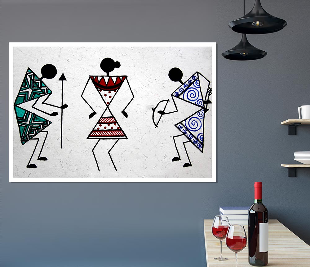 Warli Albergo Dreams Print Poster Wall Art