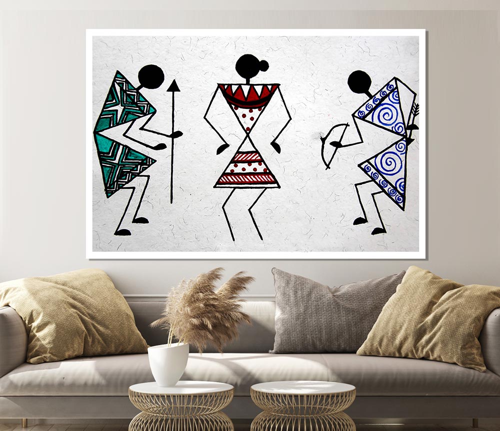 Warli Albergo Dreams Print Poster Wall Art