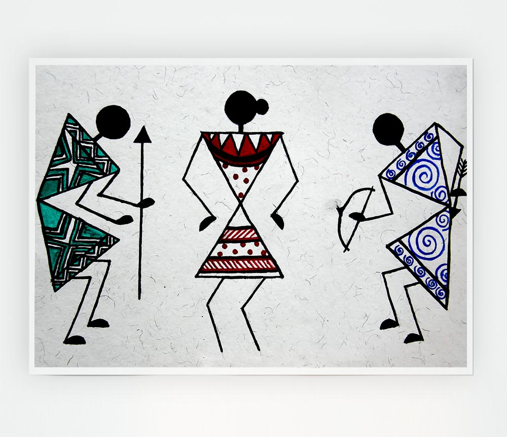 Warli Albergo Dreams Print Poster Wall Art