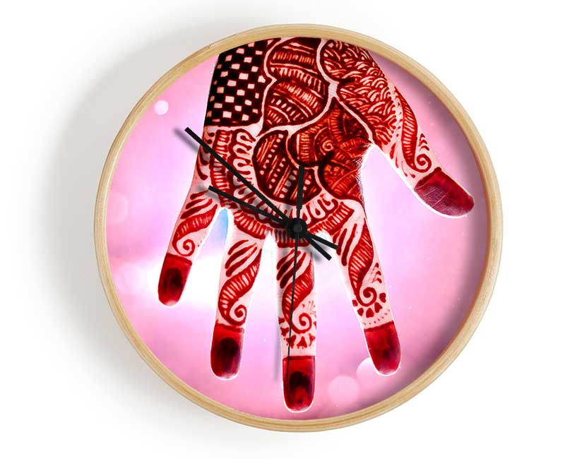 Hindu Mehandi Clock - Wallart-Direct UK