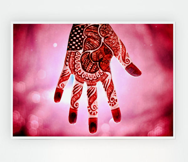 Hindu Mehandi Print Poster Wall Art