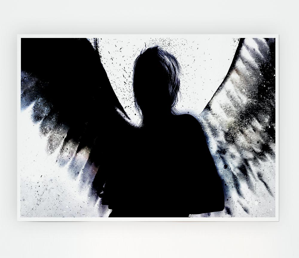 Angel Shadow Print Poster Wall Art