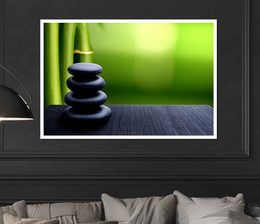 Zen Stones Background Print Poster Wall Art